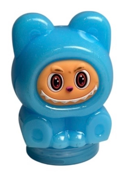 Krazy Other - Labubu Light Blue Shiny Glitter Slime Huggie Bear.